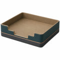 Bandeja de Escritorio para Documentos Verde y Beige