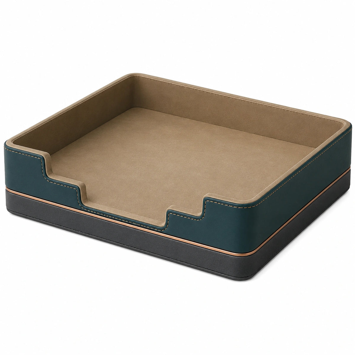 Bandeja de Escritorio para Documentos Verde y Beige