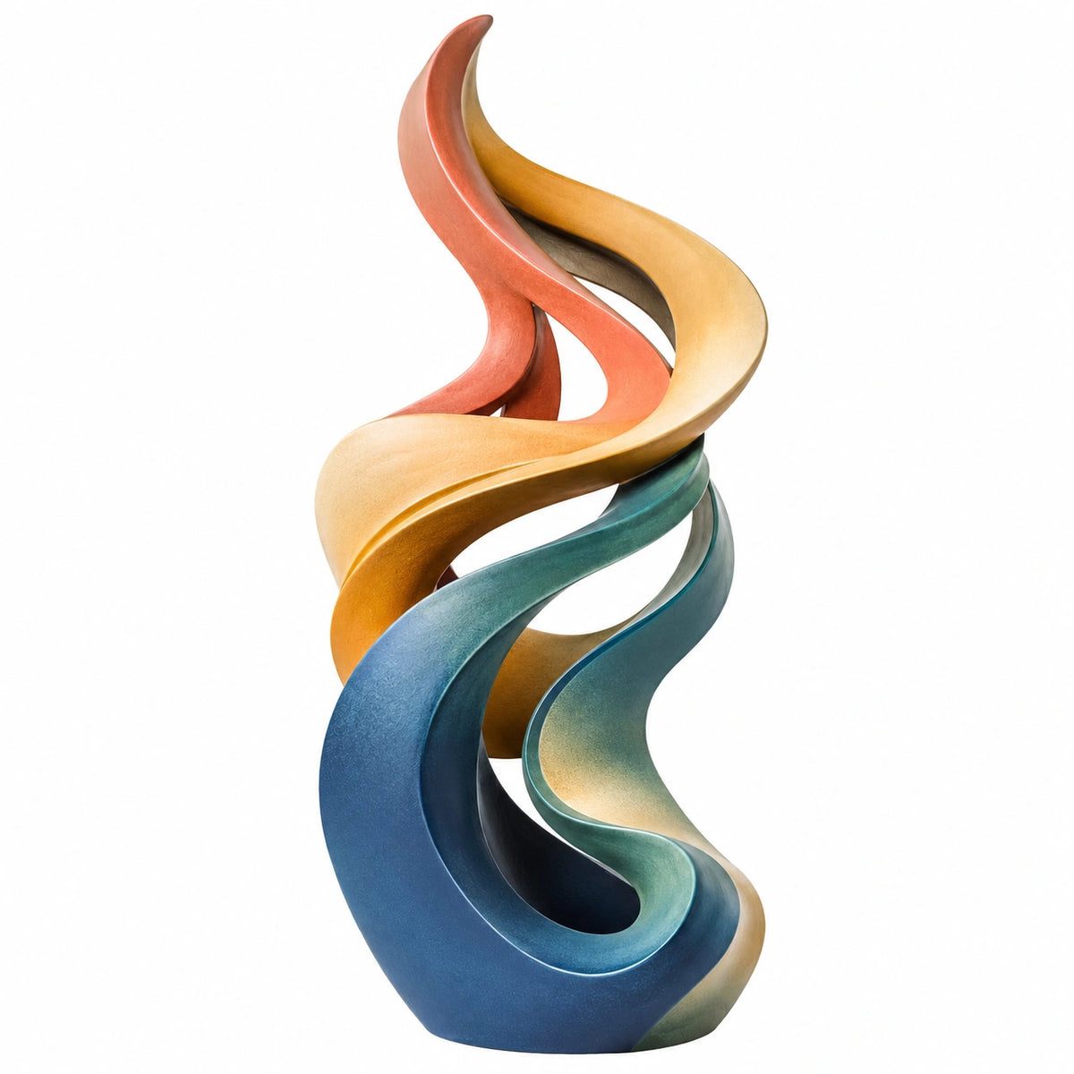 Escultura Abstracta de Colores Vibrantes para Decoración