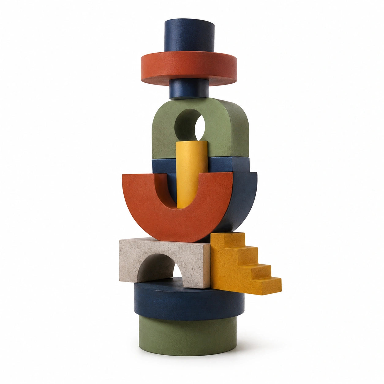 Conjunto de Bloques Decorativos Geométricos Multicolor