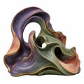 Escultura Abstracta Decorativa Multicolor con Diseño Ondulado