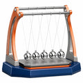 Péndulo de Newton para Escritorio Naranja/Plateado/Azul