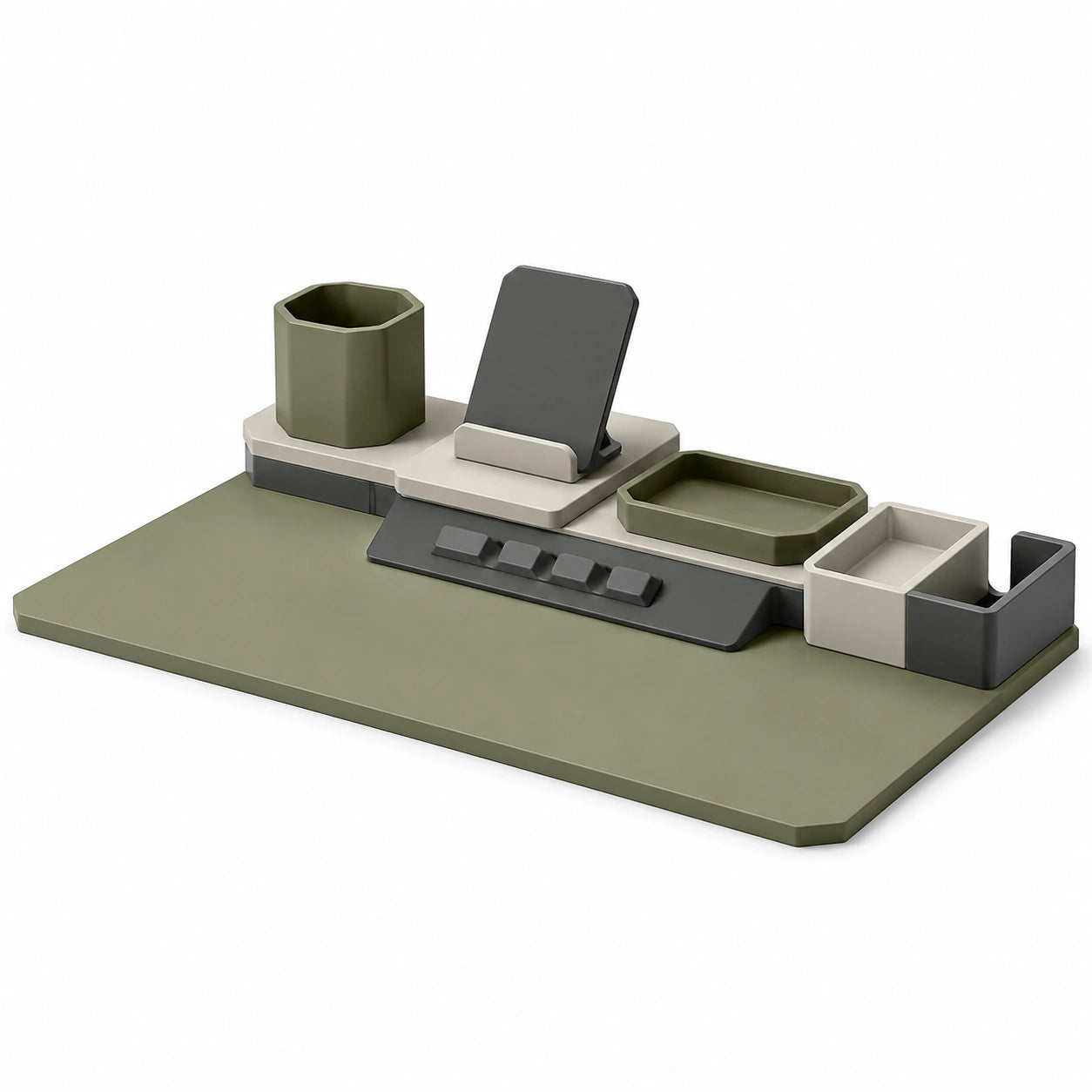Organizador Modular de Escritorio Verde Oliva