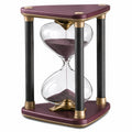 Reloj de Arena Decorativo 60 Minutos Vidrio y Metal Negro Púrpura Oro