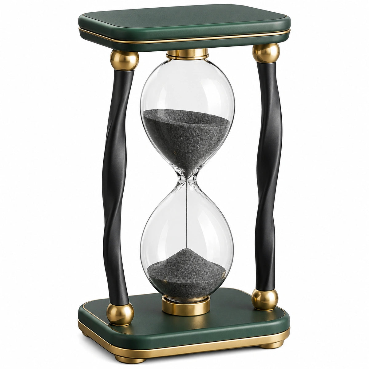 Reloj de Arena Decorativo Negro y Oro 15 Minutos