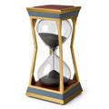 Reloj de Arena Decorativo de 60 Minutos en Dorado, Azul y Rojo