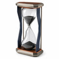 Reloj de Arena Decorativo 30 Minutos Negro, Azul y Madera