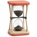 Reloj de Arena Decorativo con Arena Negra Beige y Naranja