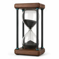 Reloj de Arena Decorativo Marrón y Negro con Temporizador de 30 Minutos
