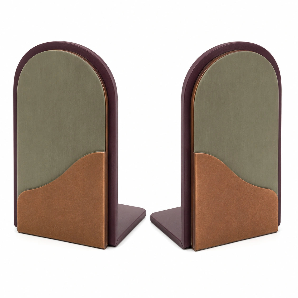 Sujetadores de Libros Modernos Bronce y Verde