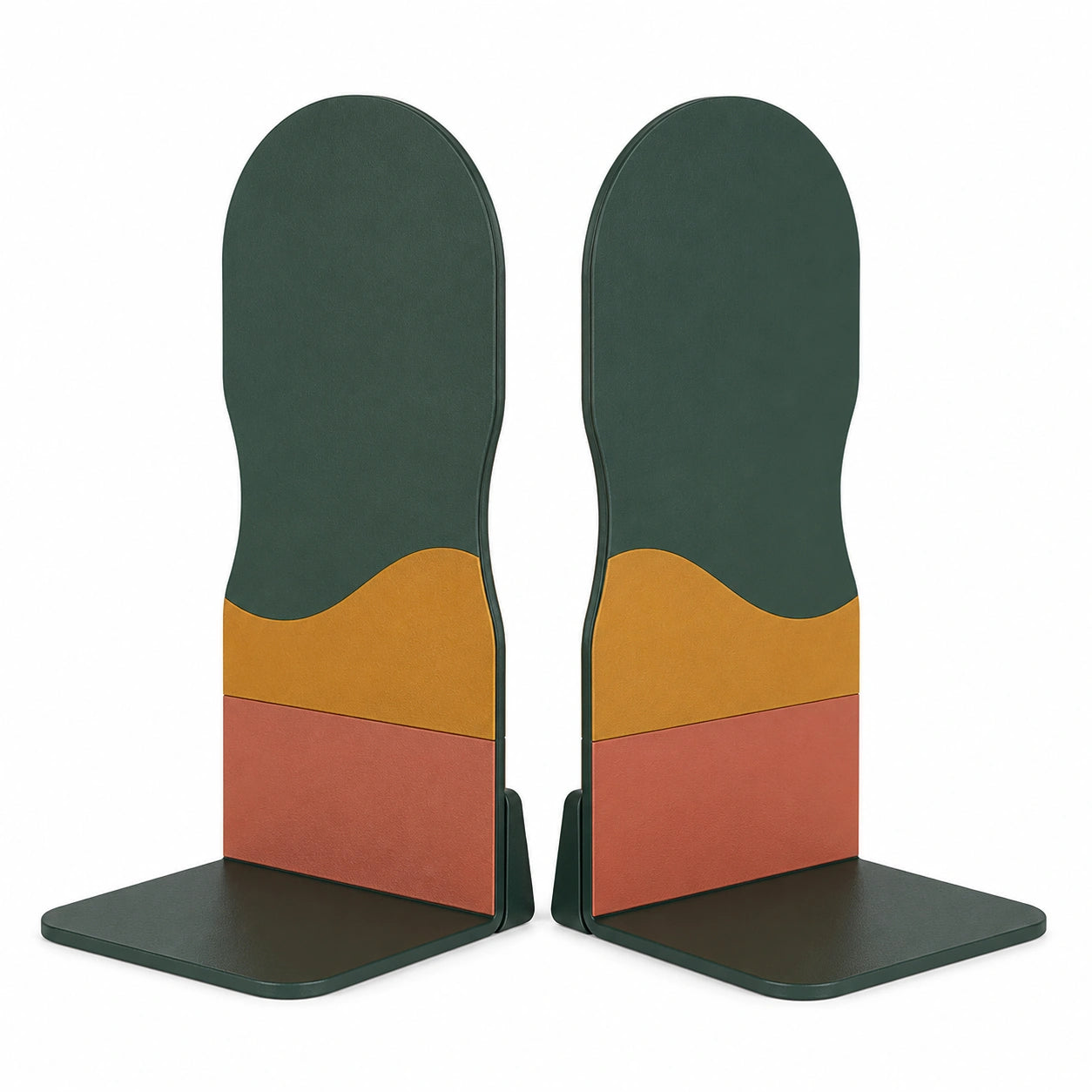 Sujetaluibros Modernos Multicolor Verde/Marrón/Naranja