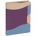 Carpeta de Archivo A4 Tricolor Beige, Morado y Azul