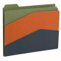 Conjunto de Carpetas de Archivo Tricolor Verde, Naranja y Azul